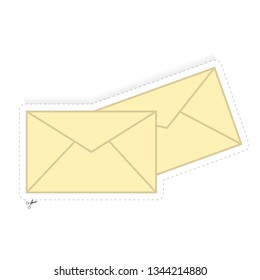 sticker envelope letter vector
