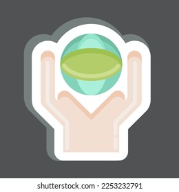 Sticker Environmental. relacionado con el símbolo Voluntariado. Ayuda y soporte técnico. amistad