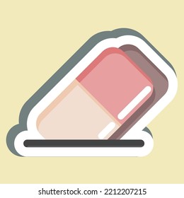 Sticker Eraser. suitable for Paint Art Tools symbol. simple design editable. design template vector. simple illustration