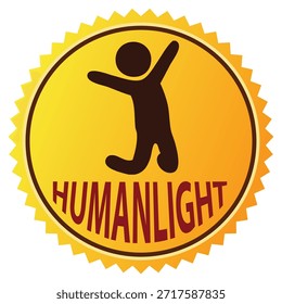 Pegatina para el evento en diciembre - HumanLight, Ilustración vectorial