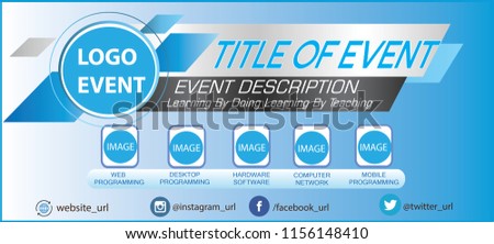 STICKER EVENTS VECTOR is a vector sticker for seminars and other activities that use stickers as promotional media