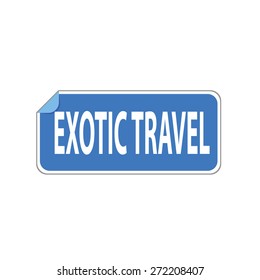 sticker exotic travel blue vector