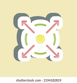 Sticker Extending. suitable for Branding symbol. simple design editable. design template vector. simple illustration