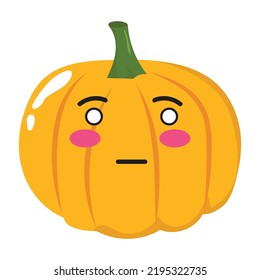 Sticker face pumpkin element design