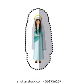 sticker figure human of saint virgin maria