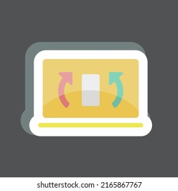 Sticker File Management. suitable for Education symbol. simple design editable. design template vector. simple symbol illustration