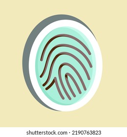 Sticker Fingerprint. suitable for Security symbol. simple design editable. design template vector. simple illustration
