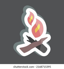 Sticker Fire. suitable for Wild West symbol. simple design editable. design template vector. simple symbol illustration