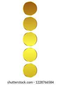 Sticker five circles blank