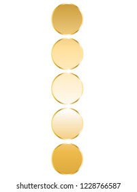 Sticker five circles blank