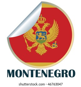 Sticker with flag of Monte Negro