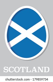 sticker flag of Scotland in form of easter egg