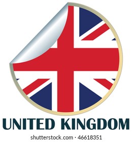 Sticker with flag of United Kingdom