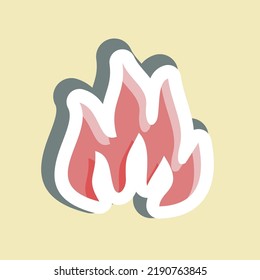 Sticker Flammable. adecuado para el símbolo de seguridad. diseño simple editable. vector de plantilla de diseño. ilustración simple