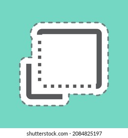 Sticker Flip to Back - Line Cut - Simple illustration,Editable stroke,Design template vector, Good for prints, posters, advertisements, announcements, info graphics, etc.