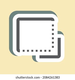 Sticker Flip to Front - Color Mate Style - Simple illustration,Editable stroke,Design template vector, Good for prints, posters, advertisements, announcements, info graphics, etc.
