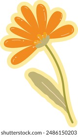 Sticker Flower Cute Doodle Pop Groovy Abstract