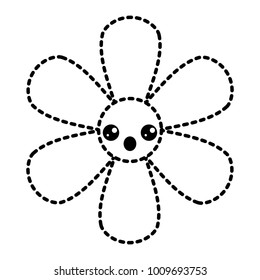 sticker flower kawaii cartoon botanical icon