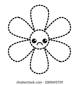 sticker flower kawaii cartoon botanical icon