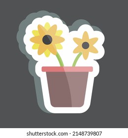 Cacerolazo. adecuado para el símbolo Spring. diseño simple editable. vector de plantilla de diseño. ilustración de símbolo simple
