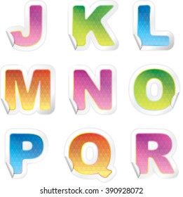sticker font J-R