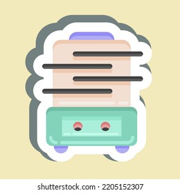 Sticker Food Dehydrator. suitable for Kitchen Appliances symbol. simple design editable. design template vector. simple illustration