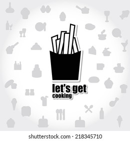 Sticker food vector set. Chips texture.