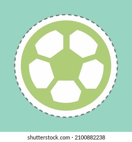 Sticker Football Line Cut - Simple illustration,Design template vector, Good for prints, posters, advertisements, announcements, info graphics, etc.