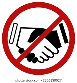 Sticker Forbidden to shake hands