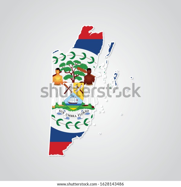 Sticker Form Belize Map Flat Style 스톡 벡터(로열티 프리) 1628143486 | Shutterstock