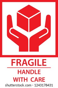 Sticker. fragile - handle with care