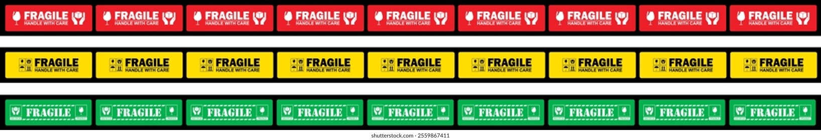 sticker fragile handle with care, package sign icon ,vector illustration