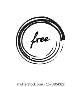 
Sticker free. The icon. Vector illustration