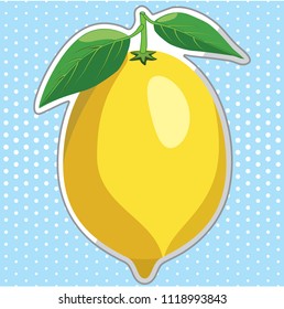 Sticker for fresh lemon