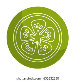 sticker fresh slice lemon organ vegetable