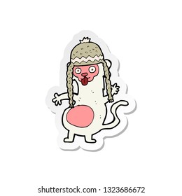 sticker of a funny cartoon monkey