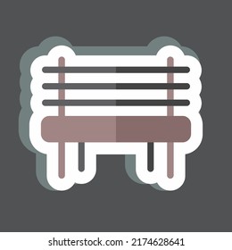 Sticker Garden Bench. suitable for garden symbol. simple design editable. design template vector. simple symbol illustration