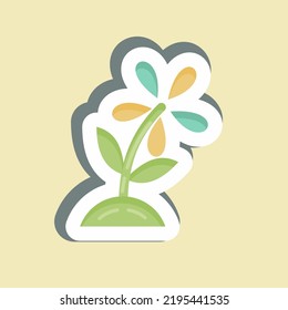 Sticker Gardening. suitable for education symbol. simple design editable. design template vector. simple illustration