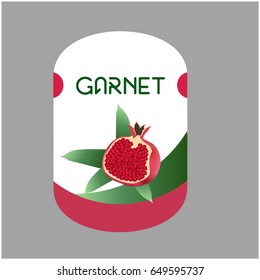 Sticker of garnet