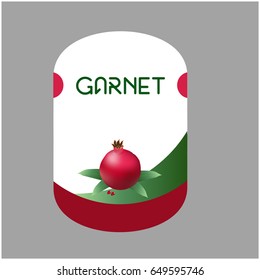 Sticker of garnet