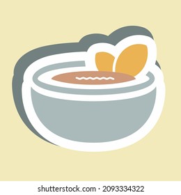 Sticker Gazpacho - Simple illustration,Editable stroke,Design template vector, Good for prints, posters, advertisements, announcements, info graphics, etc.