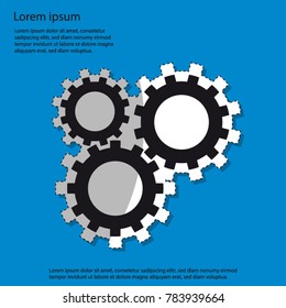 Sticker Gears - Outline Vector Icon