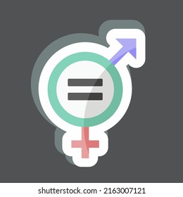 Apuntar a la igualdad de género. adecuado para el símbolo comunitario. diseño simple editable. vector de plantilla de diseño. ilustración de símbolo simple