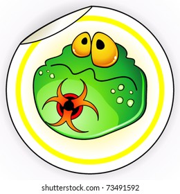 Sticker with germ