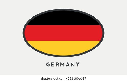 Aufkleber Deutschland Flaggengrafik-Vorlagendesign
