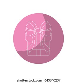 sticker gift present with ribbon decoration to celebrate party