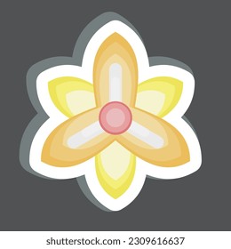 Sticker Gladiolus. related to Flowers symbol. simple design editable. simple illustration