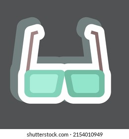 Sticker Glasses. suitable for party symbol. simple design editable. design template vector. simple symbol illustration