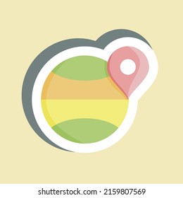 Sticker Global Logistics. suitable for education symbol. simple design editable. design template vector. simple illustration