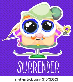 Sticker. Gnome. Surrender.